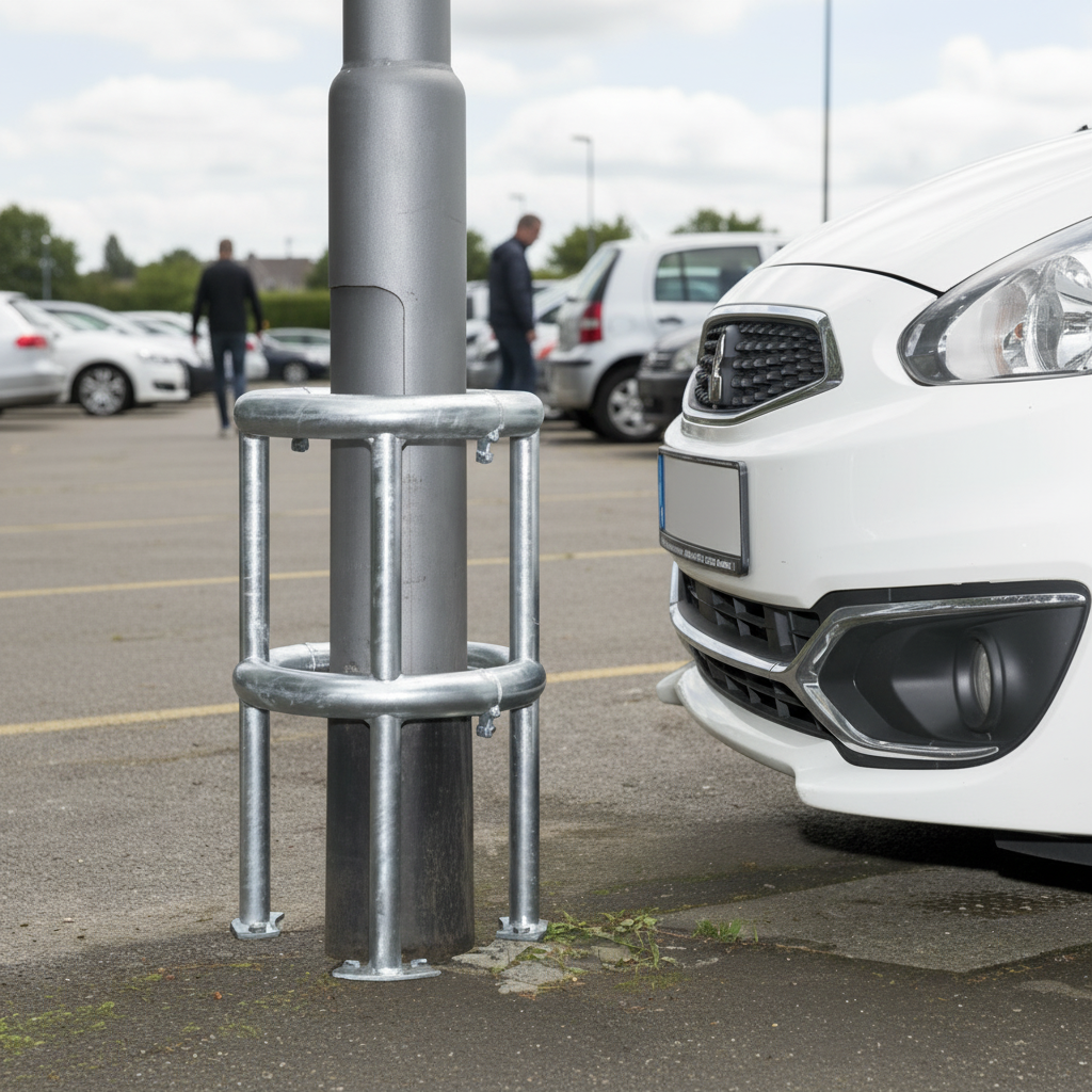 Premium 360° Column Protector and Lamp Post Protector - Heavy Duty Ste
