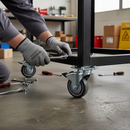 75mm Heavy Duty Braked Swivel Plate Castor with Grey TPR