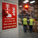 Fire Safety Sign – Lift Cover and Activate Alarm – Indoor Use