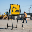 Premium Heavy Duty 750mm Square Metal Road Sign Frame with Long Legs for Enhanced Visibility and Compatibility