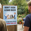 Safety Poster – Don't Risk a Bad Back – 510mm x 760mm – Synthetic Paper – Indoor/Outdoor Use