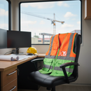 High-Visibility Orange and Green Executive Safety Vest