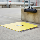 Heavy-Duty Drain Cover 91cm x 91cm with Wall Mountable Holdall