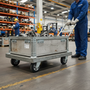 160mm Heavy Duty Braked Swivel Plate Castor with Elastic Tyre