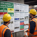 Construction Site Safety Information Notice Board – Large – Durable Correx – Indoor Use