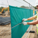 Premium Temporary Acoustic Noise Barrier for Temporary Fencing - 3.5m x 2m, Noise Reduction, Reflective Strip, Easy Installation