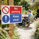 No Parking Safety Sign – 600mm x 450mm – Rigid Plastic – Indoor/Outdoor