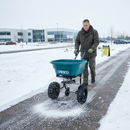 Premium Push Along Salt and Seed Spreader with 53kg Capacity and Pneumatic Wheels for Professional Use