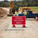 Premium Local Access Only Cone Sign - 1050x750mm for Traffic Control - High-Quality Professional Grade for Industrial and Commercial Applications