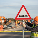 Premium Road Sign for Multiple Gates Ahead Warning - Sizes from 450mm to 1500mm for Enhanced Visibility