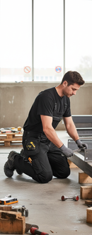 Professional Slim Fit Work Trousers with 2-Way and 4-Way Stretch Fabric for Maximum Comfort and Durability
