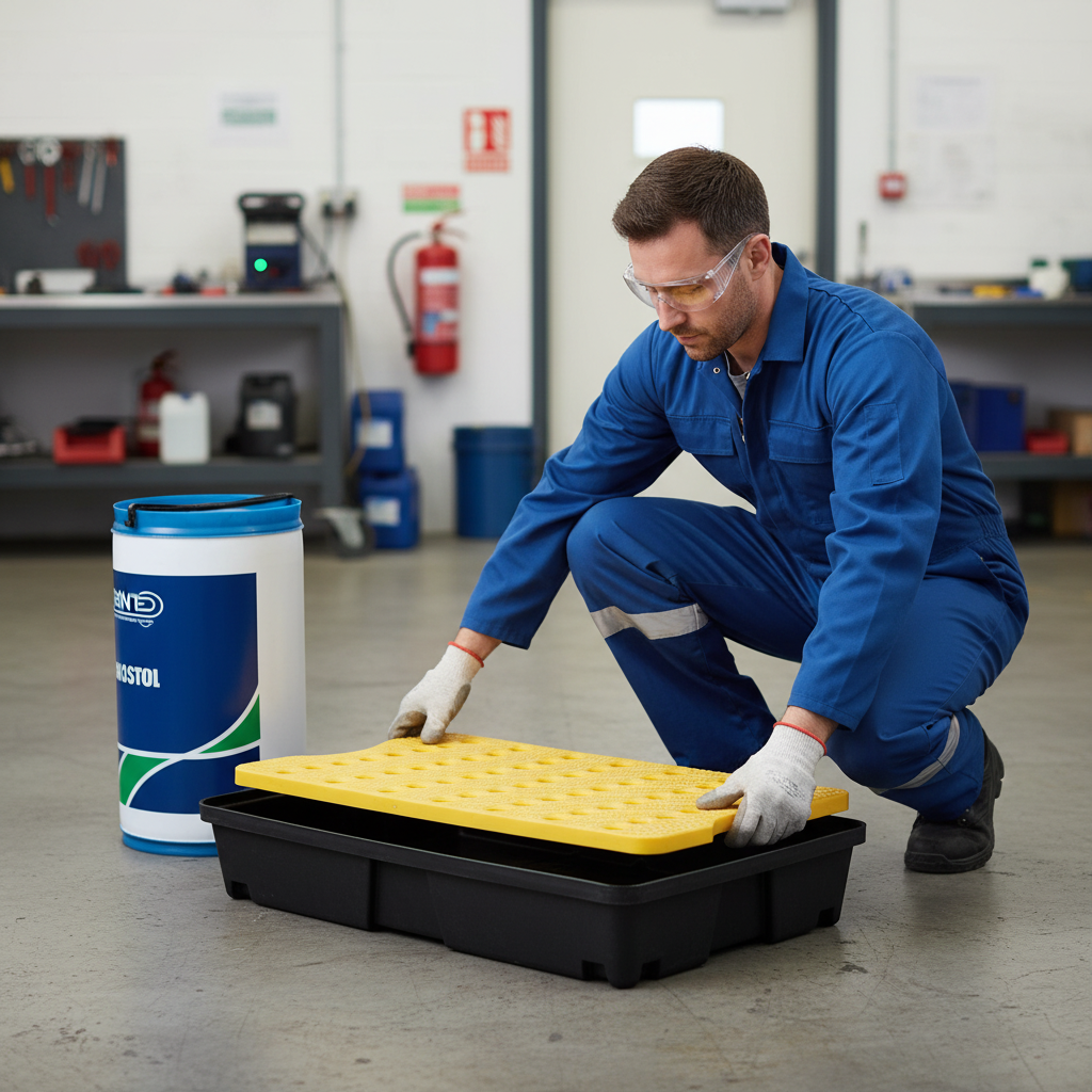 Premium Medium Spill Tray with Removable Grid for Containment