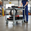 100mm Heavy Duty Bolt Hole Swivel Castor with Rubber Tyre