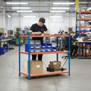 Heavy Duty Workbench - 990mm High - 200kg Capacity - Chipboard Shelving