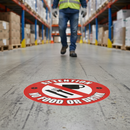 Premium Self-Adhesive No Food or Drink Floor Sign - Slip Resistant, Highly Durable, and High Visibility Design for Sensitive Areas