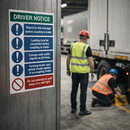 Driver Safety Notice Sign – 450mm x 600mm – Rigid Plastic – Industrial Use