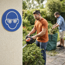 Goggles Symbol Safety Signs – 1mm Rigid Plastic & Vinyl – Indoor/Outdoor Use