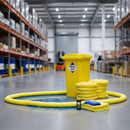 240L Heavy Duty Chemical Spill Kit in Yellow Wheelie Bin