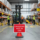 Professional Crossing Not In Use Cone Sign - Durable, Lightweight, and Scratch-Resistant Design for Effective Traffic Management