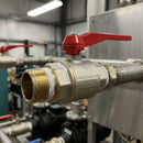 3/8in BSP Female Lever Ball Valve, Plated Brass, 48mm