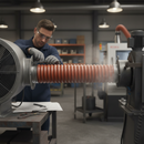 Premium High-Performance Silicone Ducting for High Temperature Applications up to 310°C - Durable and Versatile for Air and Exhaust Extraction