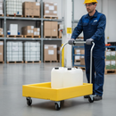 Heavy Duty Bunded Trolley for Safe Chemical Transport - 100L Capacity