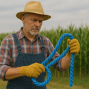 14mm Blue Polypropylene Rope 3 Strand - 50m Weatherproof Coil