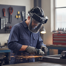Premium Powered Air Respirator System with Adjustable Helmet and Class 1 Optics Face Shield for Enhanced Protection