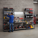 Premium 2x Shelving Units & 1x Workbench - Heavy Duty Storage Solution