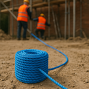 8mm Blue Polypropylene 3-Strand Rope 50m Coil – Strong 3-Strand Twisted Split-Film