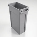 Narrow-profile 87-litre polyethylene recycling bin, grey/blue/black (view 2)