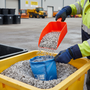 Premium Large Grit Bin Rock Salt Hand Scoop - Durable Fluorescent Polypropylene with Anti-Static Additive for Year-Round Use