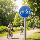 Premium Cycle Route Sign Post Mounted Diagram 955 - Durable Composite with Class R2 Vinyl Overlay and 5-Year Guarantee