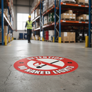 Premium Self-Adhesive Floor Sign - No Naked Lights Warning with Slip-Resistant Vinyl and High Visibility Graphics