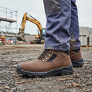 Premium Waterproof Leather Safety Boot with GORE-TEX Liner, Composite Toe Cap, and Comfortable Footbed for Heavy Industry Use