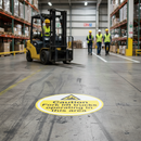 Premium Caution Fork Lift Trucks Floor Sign - 430mm Self Adhesive, Slip Resistant and Highly Durable for Safety
