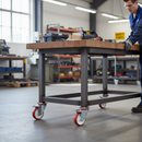 125mm Heavy Duty Swivel Plate Castor with Red Polyurethane Wheel