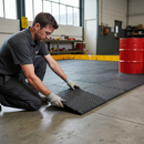 Heavy Duty Interlocking Tuff Base Tiles for Fuel and Chemical Spill Containment