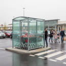 Premium Heavy Duty Shopping Trolley Shelter with Galvanised Steel Construction and Clear PETG Roof Panels for Supermarket Use