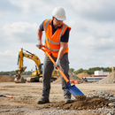 Premium Heavy Duty Insulated Treaded Spade with Fiberglass Shaft and 190mm Blade Width for Tough Soil Tasks