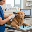Premium Veterinary Otoscope Diagnostic Set with Coaxial Ophthalmoscope, Adjustable Focus, and USB-C Charging Cable for Effective Examination