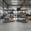 Heavy Duty Industrial Shelving - 1770mm High - 600kg Load Capacity - Grey
