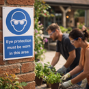 Eye Protection Safety Sign – A4 – 1mm Rigid Plastic – Indoor/Outdoor
