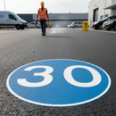 Professional Preformed Thermoplastic Road Marking for Minimum Speed 30 - Easy Application, Non-Slip, and Traffic Flow Improvement