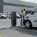 Professional Heavy Duty EV Charging Point Protection Bollard - Powder Coated Finish for Enhanced Durability and Visibility