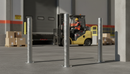 Premium Heavy Duty Galvanised Mild Steel Bollards 900mm Above Ground for Security and Protection
