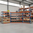 5x Heavy Duty Industrial Shelving - 2440mm High - 400kg Capacity - Chipboard