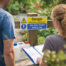 Hazardous Substances Warning Sign – 1mm Rigid Plastic – Indoor/Outdoor Use