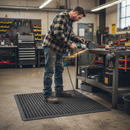 Premium Anti-Fatigue Matting 18mm Thick with Directional Drainage Grooves - 900x1500mm for Comfort and Safety