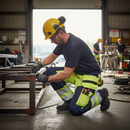 Premium High Visibility Softshell Craftsman Trousers with Holster Pockets for Outdoor Work in Rough Weather